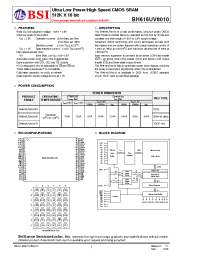 Datasheet BH616UV8010AI-55 manufacturer BSI