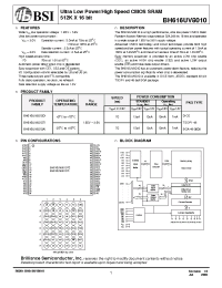 Datasheet BH616UV8010DIG70 manufacturer BSI