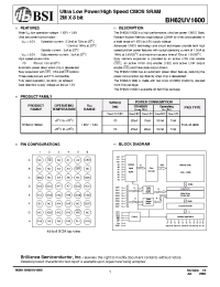 Datasheet BH62UV1600AI manufacturer BSI