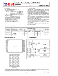 Datasheet BH62UV1600AIG55 manufacturer BSI