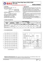 Datasheet BH62UV8000AI-55 manufacturer BSI