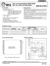 Datasheet BS616LV1625TC manufacturer BSI