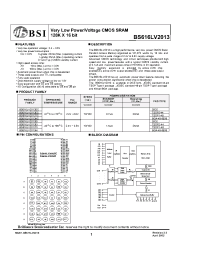 Datasheet BS616LV2013DI manufacturer BSI