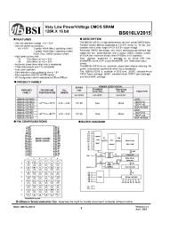Datasheet BS616LV2015 manufacturer BSI