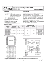 Datasheet BS616LV4010BC manufacturer BSI