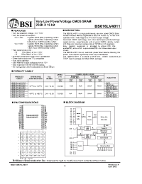 Datasheet BS616LV4011 manufacturer BSI