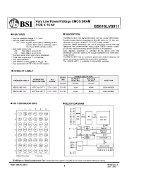 Datasheet BS616LV8011 manufacturer BSI