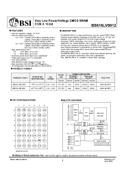 Datasheet BS616LV8012 manufacturer BSI