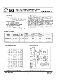 Datasheet BS616LV8021 manufacturer BSI