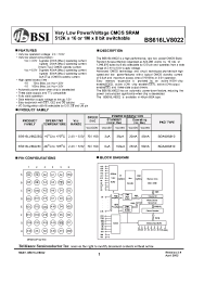 Datasheet BS616LV8022 manufacturer BSI
