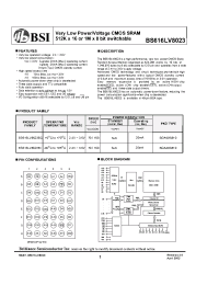 Datasheet BS616LV8023 manufacturer BSI
