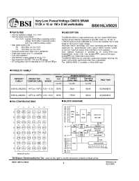Datasheet BS616LV8025 manufacturer BSI