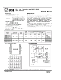 Datasheet BS616UV2011 manufacturer BSI