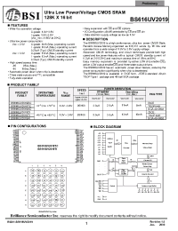 Datasheet BS616UV2019-10 manufacturer BSI