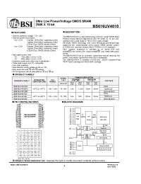 Datasheet BS616UV4010 manufacturer BSI