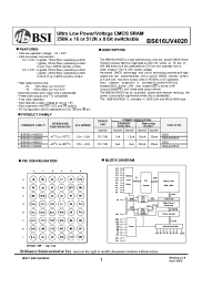 Datasheet BS616UV4020 manufacturer BSI