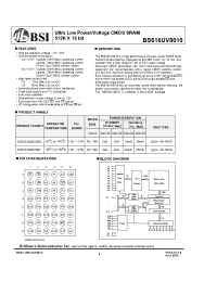 Datasheet BS616UV8010 manufacturer BSI
