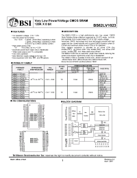Datasheet BS62LV1023 manufacturer BSI