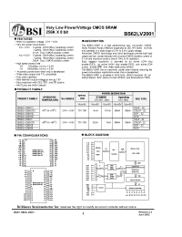Datasheet BS62LV2001DC manufacturer BSI