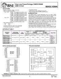 Datasheet BS62LV2006 manufacturer BSI
