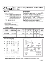 Datasheet BS62LV2007 manufacturer BSI