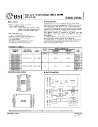 Datasheet BS62LV2563 manufacturer BSI
