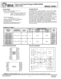 Datasheet BS62LV2563ST manufacturer BSI