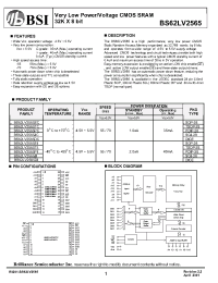 Datasheet BS62LV2565-70 manufacturer BSI