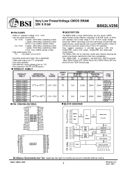 Datasheet BS62LV256JI manufacturer BSI