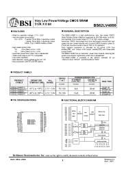 Datasheet BS62LV4000STC manufacturer BSI