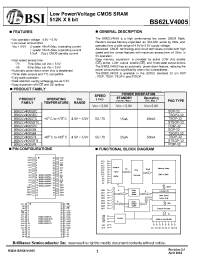 Datasheet BS62LV4005-70 производства BSI