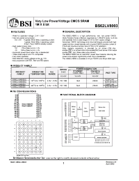 Datasheet BS62LV8003EC manufacturer BSI