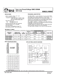 Datasheet BS62LV8005 manufacturer BSI