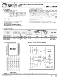 Datasheet BS62LV8006EC-55 manufacturer BSI
