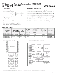 Datasheet BS62LV8006ECP55 manufacturer BSI