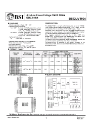 Datasheet BS62UV1024SI manufacturer BSI