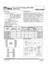 Datasheet BS62UV2001 manufacturer BSI