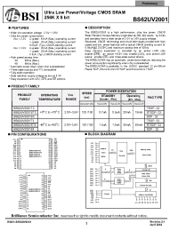 Datasheet BS62UV2001-12 manufacturer BSI