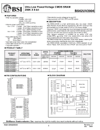 Datasheet BS62UV2006DCG85 manufacturer BSI