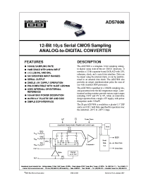 Datasheet ADS7808 manufacturer Burr-Brown