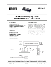 Datasheet ADS7815 manufacturer Burr-Brown