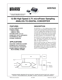 Datasheet ADS7822B manufacturer Burr-Brown