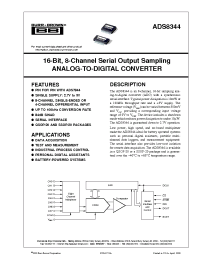 Datasheet ADS8344E manufacturer Burr-Brown