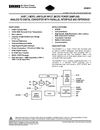 Datasheet ADS8411IPFBR manufacturer Burr-Brown