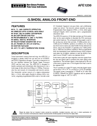 Datasheet AFE1230 manufacturer Burr-Brown