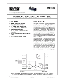 Datasheet AFE2124E manufacturer Burr-Brown