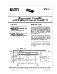 Datasheet DAC667 manufacturer Burr-Brown
