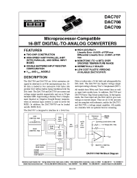 Datasheet DAC707JP manufacturer Burr-Brown