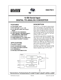 Datasheet DAC7611P manufacturer Burr-Brown