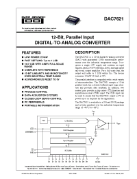 Datasheet DAC7621EB производства Burr-Brown